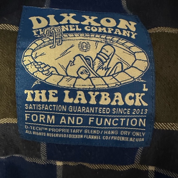 DIXXON the layback flannel rare limited run men’s size large - Picture 5 of 5
